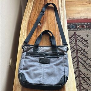 Lole Messenger Bag Gray and Black with Adjustable Strap